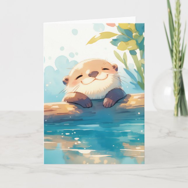 Otterly Lazy Day Card (Front)