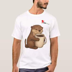 "Otterly Obsessed with Coffee" T-Shirt   Cute Otte