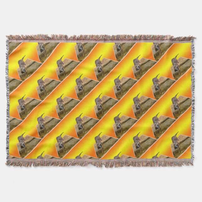 Otterly Orange, Throw Blanket (Front)