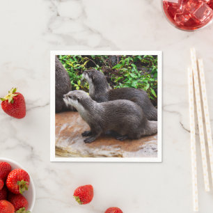 Otterly To Cute, Otters, Napkin