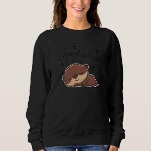 Otters and Music Notes Musician Clef Cute Sea Otte Sweatshirt