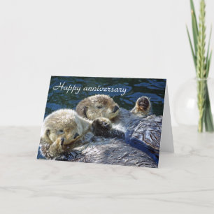 Otters anniversary card