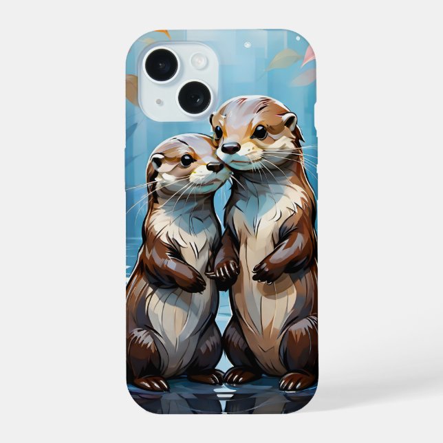 Otters iPhone 15 Case (Back)