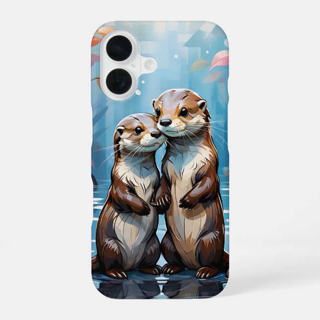 Otters iPhone 16 Case (Back)