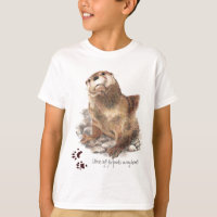 Otters left footprints on my heart , funny Animal