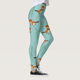 Otters Swimming Leggings