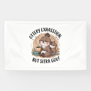 Ottery Expression Cute Sloth and Baby Banner