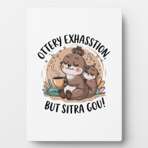 Ottery Expression Cute Sloth and Baby Plaque