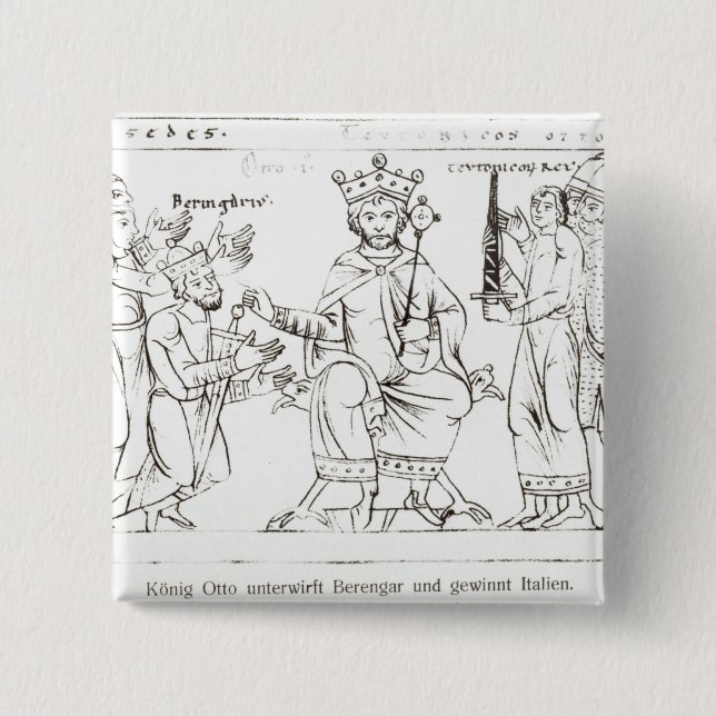 Otto I Submitting to Berenger II 15 Cm Square Badge (Front)