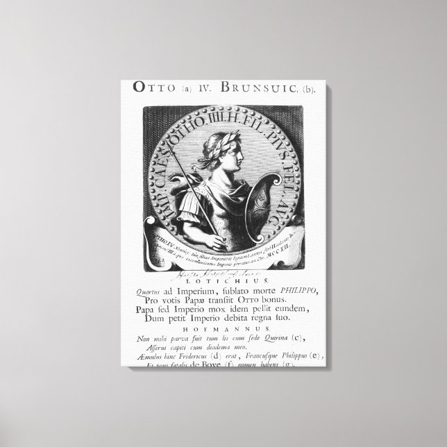 Otto IV  of Brunswick Canvas Print (Front)