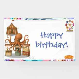 Otto’s circus snack shack birthday banner