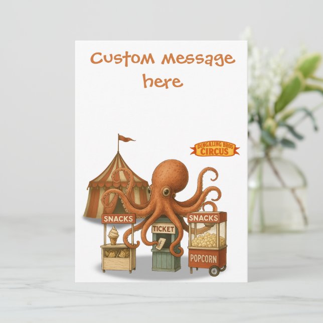 Otto’s circus snack shack card (Standing Front)