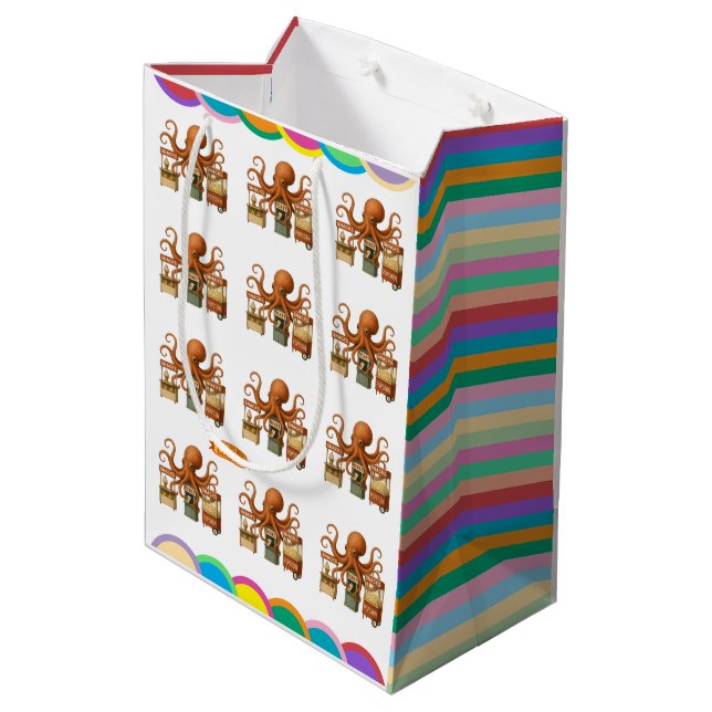 Otto’s circus snack shack medium gift bag (Back Angled)