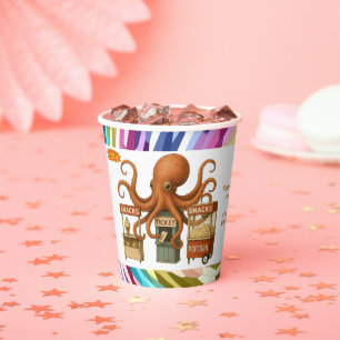 Otto the octopus paper cups