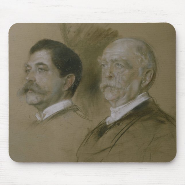 Otto von Bismarck and his Son Herbert Mouse Pad (Front)