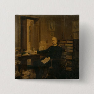 Otto von Bismarck in his Study 15 Cm Square Badge