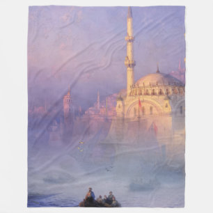 Ottoman Baroque Neoclassical Architecture Mosque Fleece Blanket