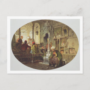 Ottoman Coffee House, 1862 (colour litho) Postcard