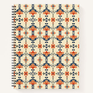 Ottoman Iznik Tulip Coral Cobalt Notebook