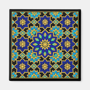 Ottoman Style History Design Blue Magnet