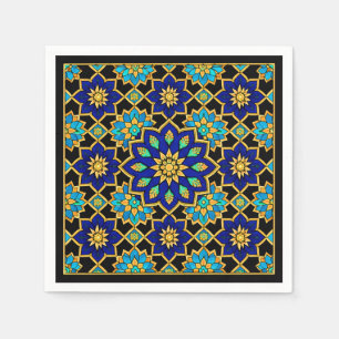 Ottoman Style History Design Blue  Napkin