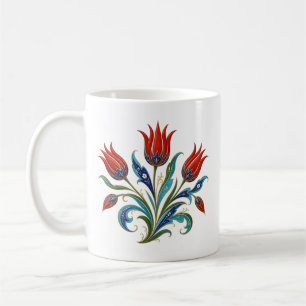 Ottoman Tulip Saz Floral Art Coffee Mug