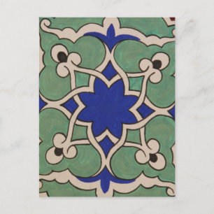 Ottoman Turkey Arabesque Old Tile Postcard