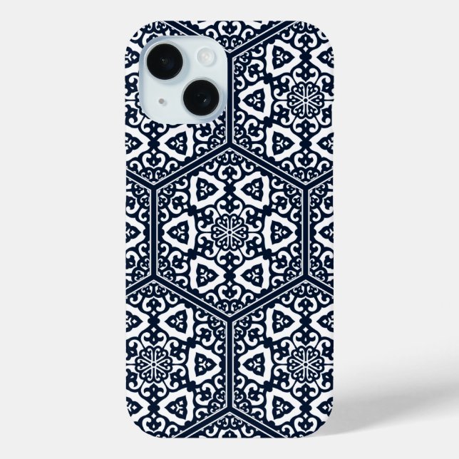 Ottoman Turkish blue ware tracery design Case-Mate iPhone Case (Back)