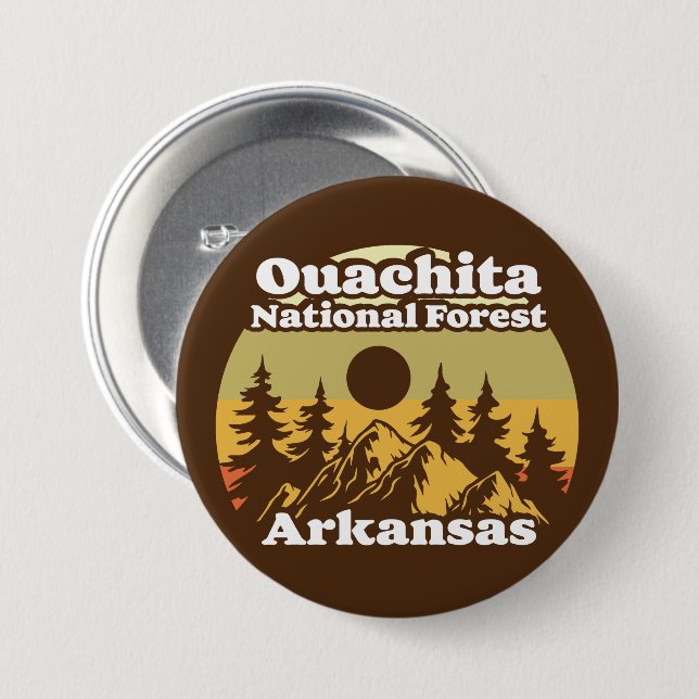 Ouachita National Forest Arkansas 7.5 Cm Round Badge (Front & Back)