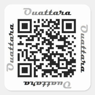 Ouattara QR Code Personalised NAME Sticker