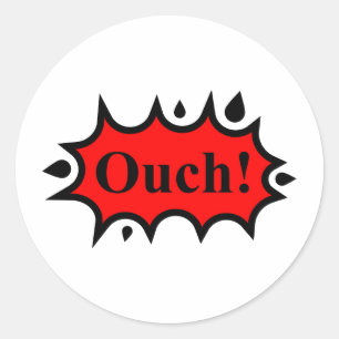 Ouch! Classic Round Sticker