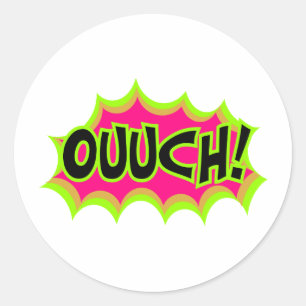 Ouch! Classic Round Sticker