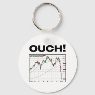 OUCH! Dow Jones Industrial Average Chart 8/11 Key Ring