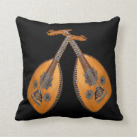 Oud Music Instrument Outdoor Pillow