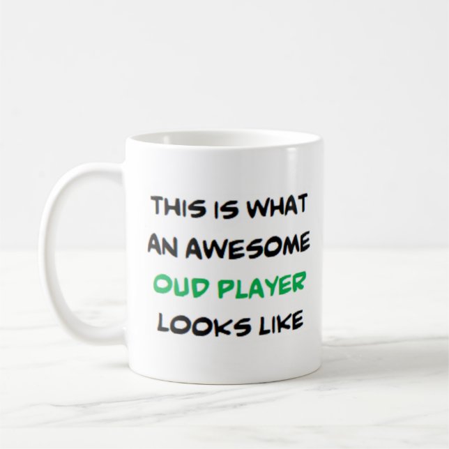 oud player, awesome coffee mug (Left)