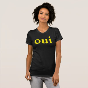 Oui French Slogan tee