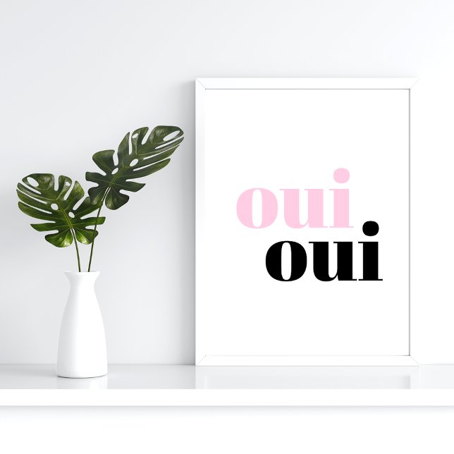 oui oui modern simple typography bathroom poster (Creator Uploaded)