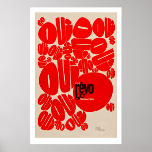 Oui Revolution Poster French Socialist Art Print 