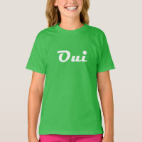 Oui Shirt, Green Oui Tshirt, Gold Oui Tee, Paris S