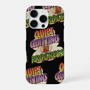 Ouiet Quitting in Progress Comic Book Cartoon iPhone 16 Pro Case