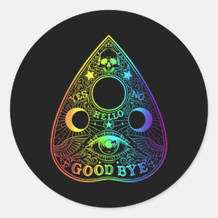 Ouija Board Planchette Gothic Paranormal Halloween Classic Round Sticker