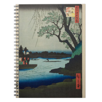 Oumaygashi – Vintage Japanese Edo River Scene  Notebook