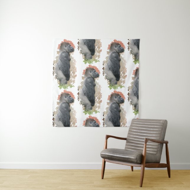Oumbi Upright – Silverback Strength Tapestry (In Situ)