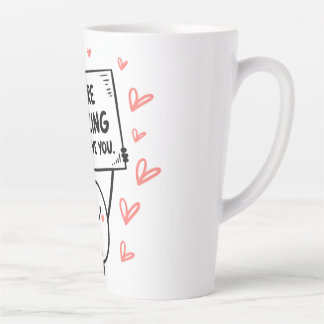 ound character with a smiling face latte mug