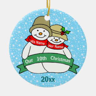 Our 10th Christmas Ceramic Tree Decoration