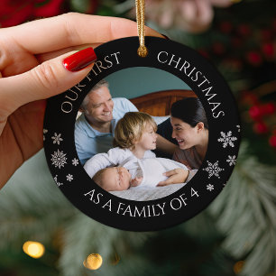 Our 1st Christmas As A Family Of 4 Christmas Ornament