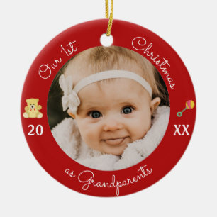 Our 1st Christmas as Grandparents Photo Ornament