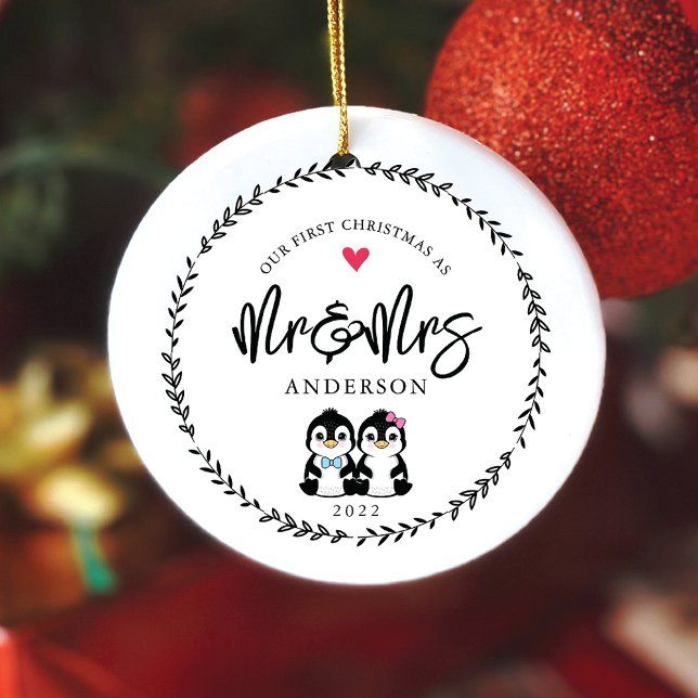 Our 1st Christmas As Mr. & Mrs. Ceramic Tree Decoration (Creator Uploaded)
