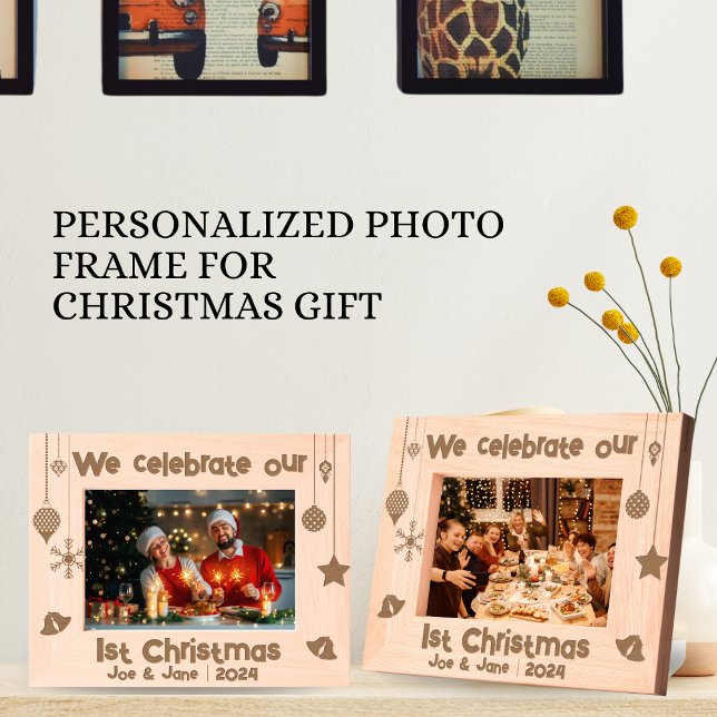 Our 1st Christmas Celebration Personalised Gifts Etched Frames (Creator Uploaded)