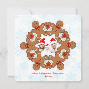 Our 1st Christmas Mandala Gingerbread Photo Family Holiday Card